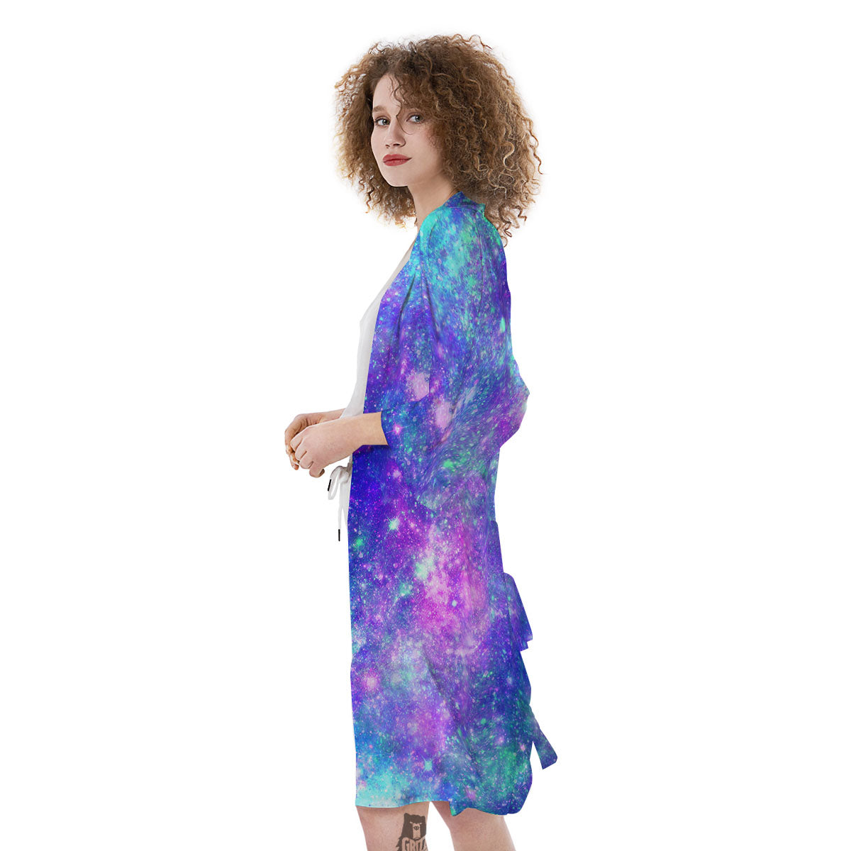 Galaxy Space Abstract Colorful Print Kimono-grizzshop
