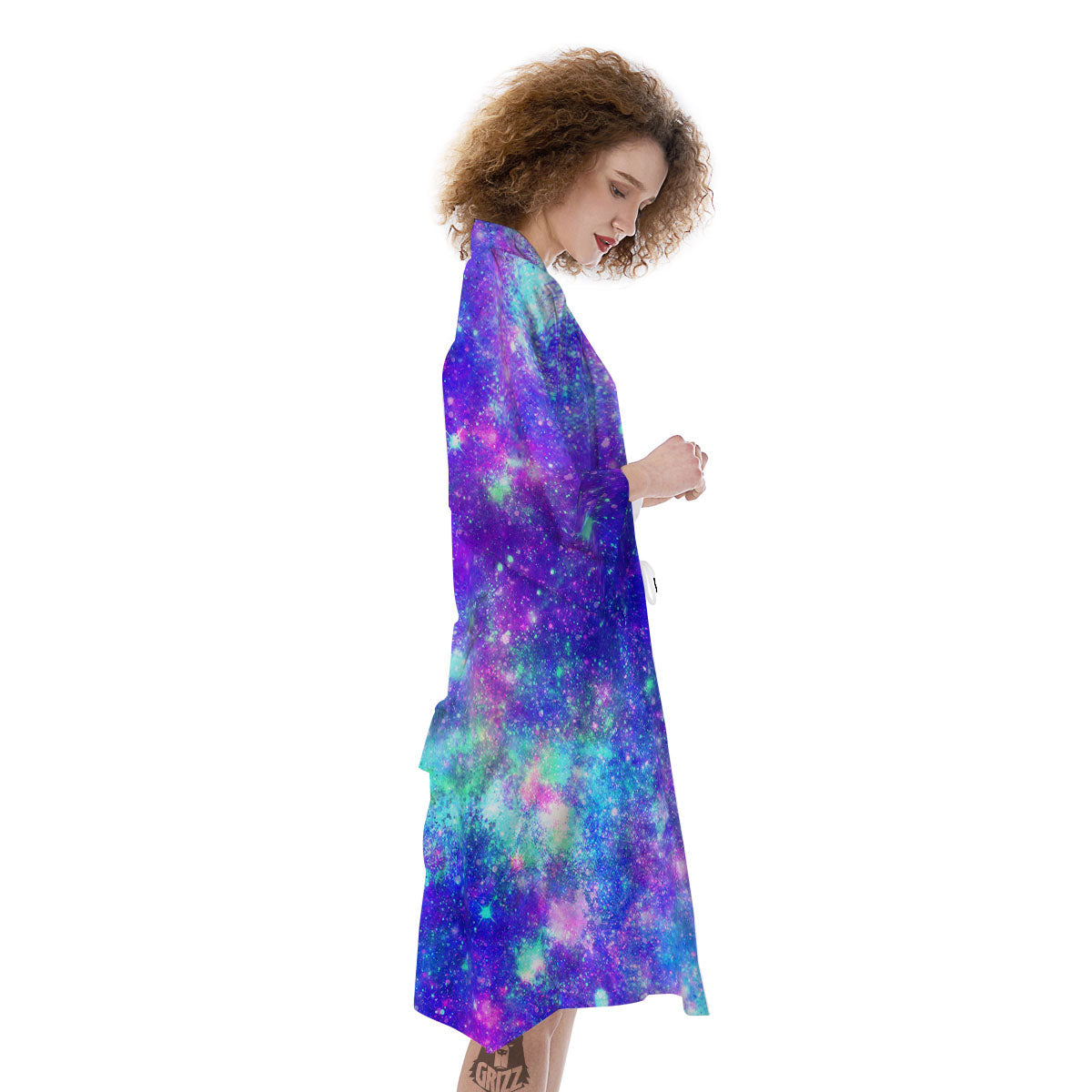 Galaxy Space Abstract Colorful Print Kimono-grizzshop