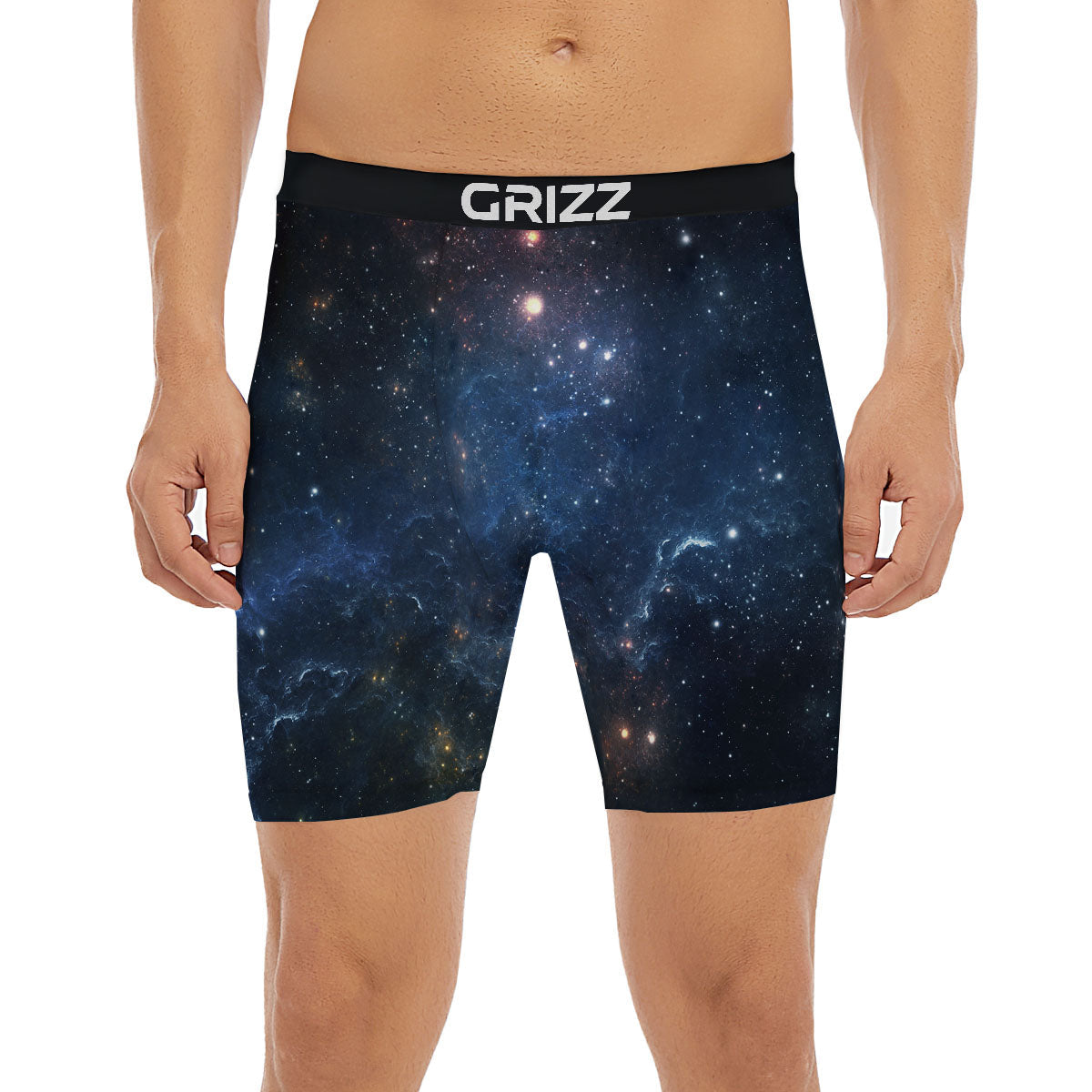 Galaxy Space Abstract Dark Print Boxer Briefs-grizzshop