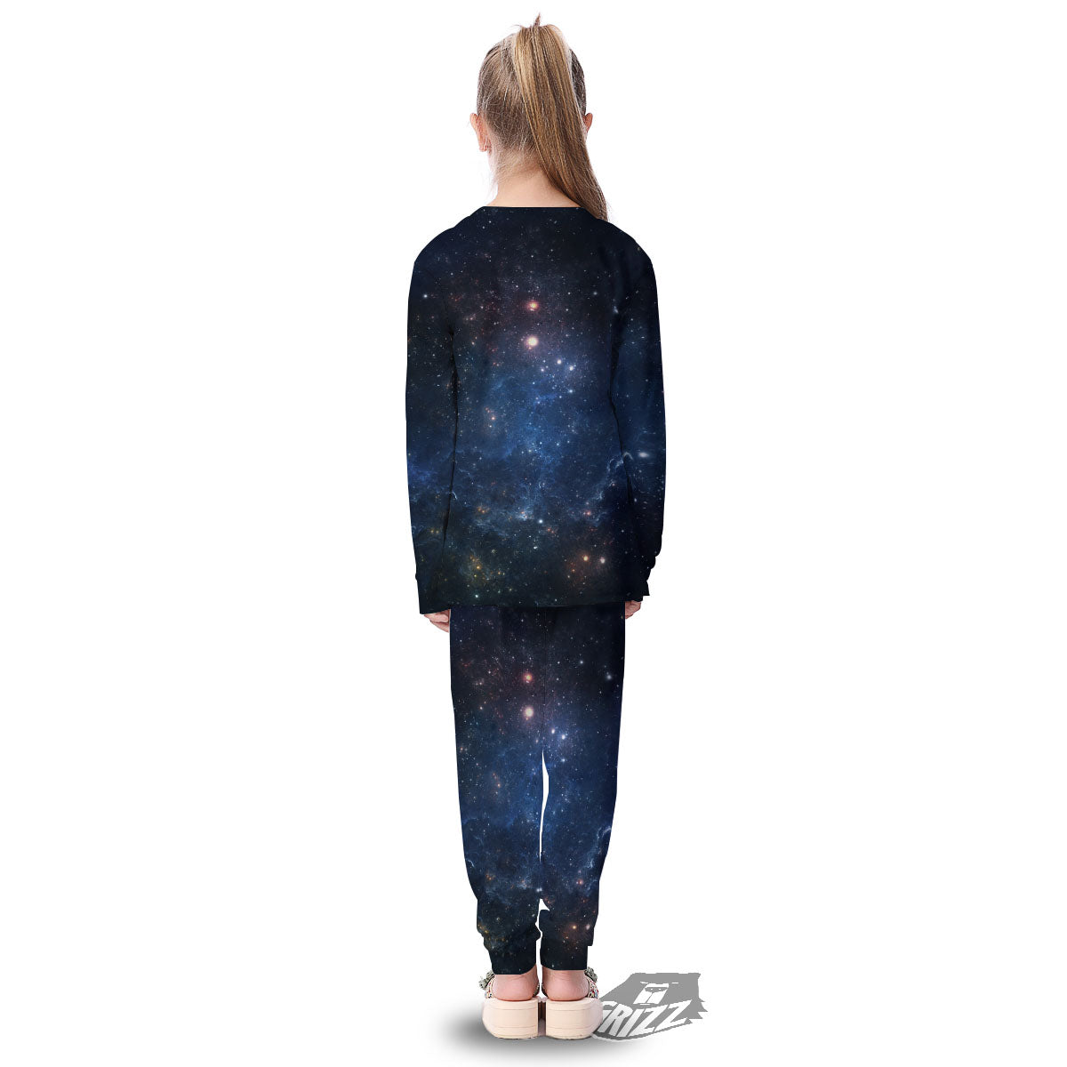 Galaxy Space Abstract Dark Print Kid's Pajamas-grizzshop