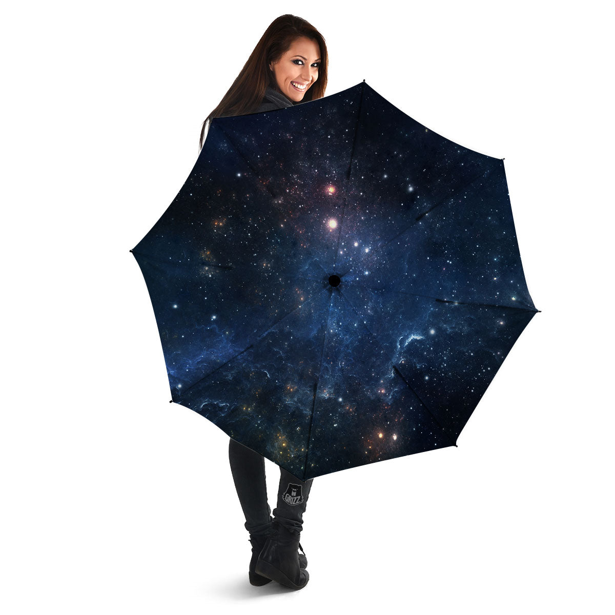 Galaxy Space Abstract Dark Print Umbrella-grizzshop