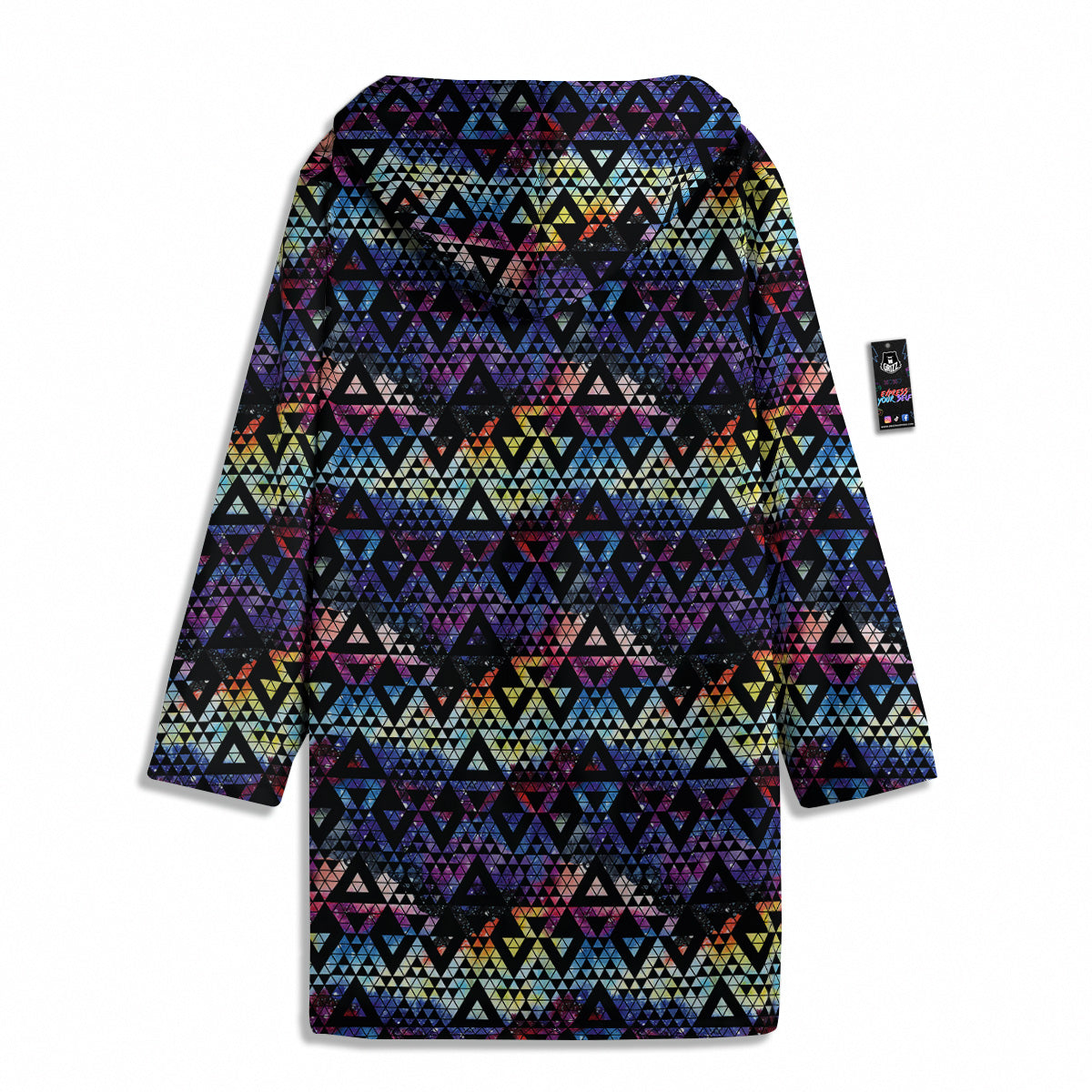 Galaxy Space Black Triangle Print Men's Windbreaker Jacket-grizzshop