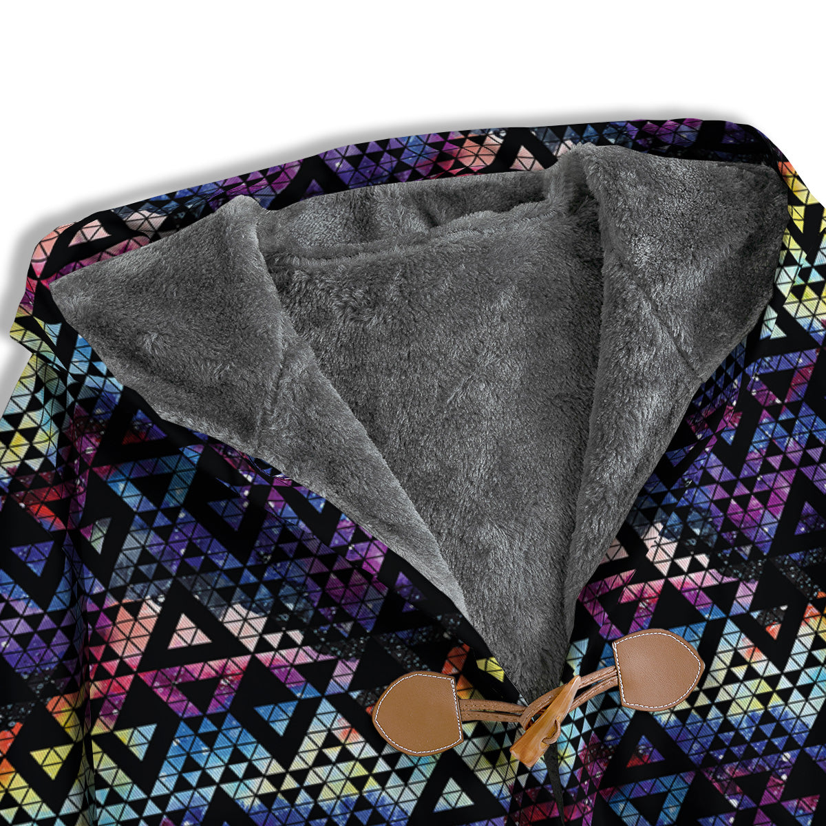 Galaxy Space Black Triangle Print Men's Windbreaker Jacket-grizzshop