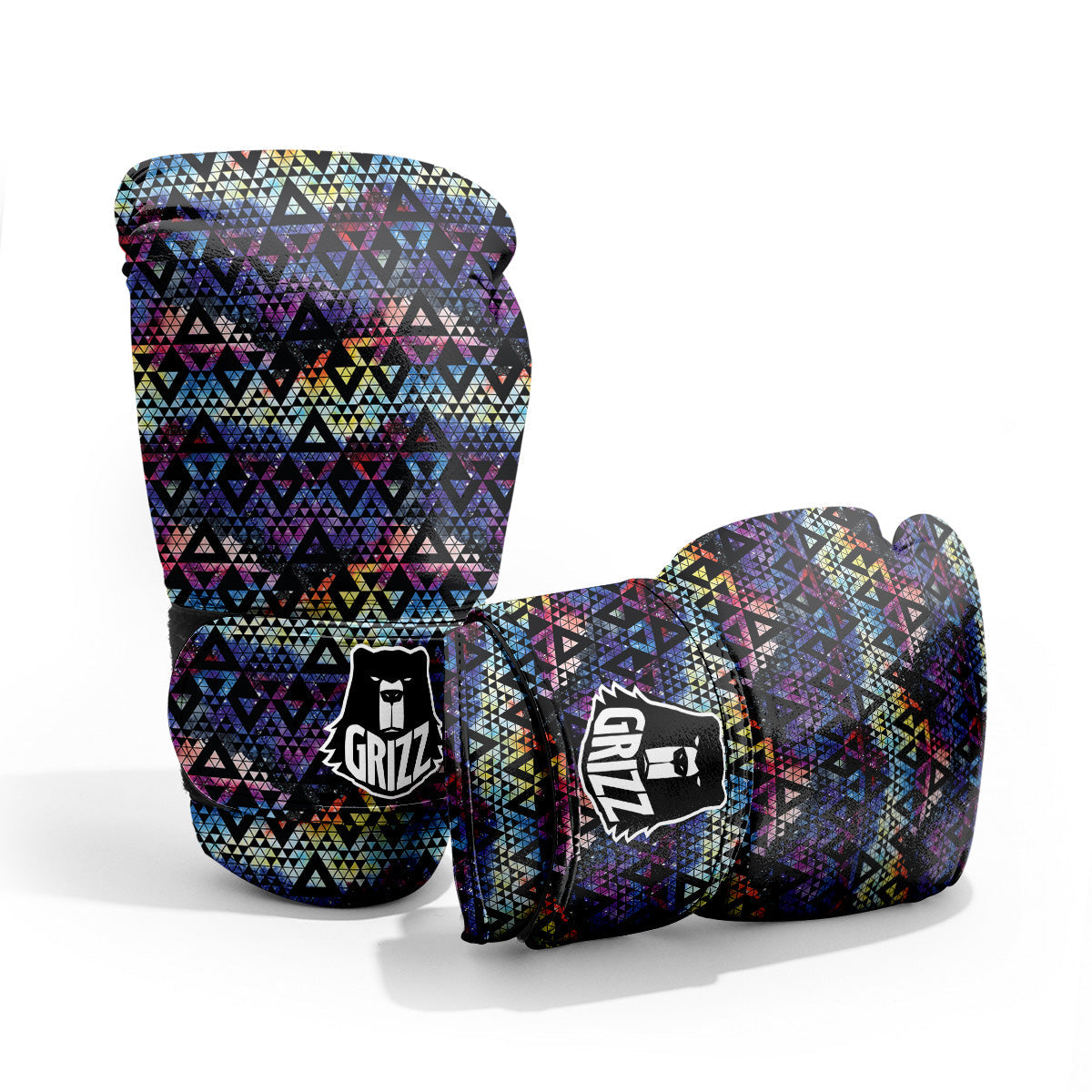 Galaxy Space Black Triangle Print Pro Boxing Glove