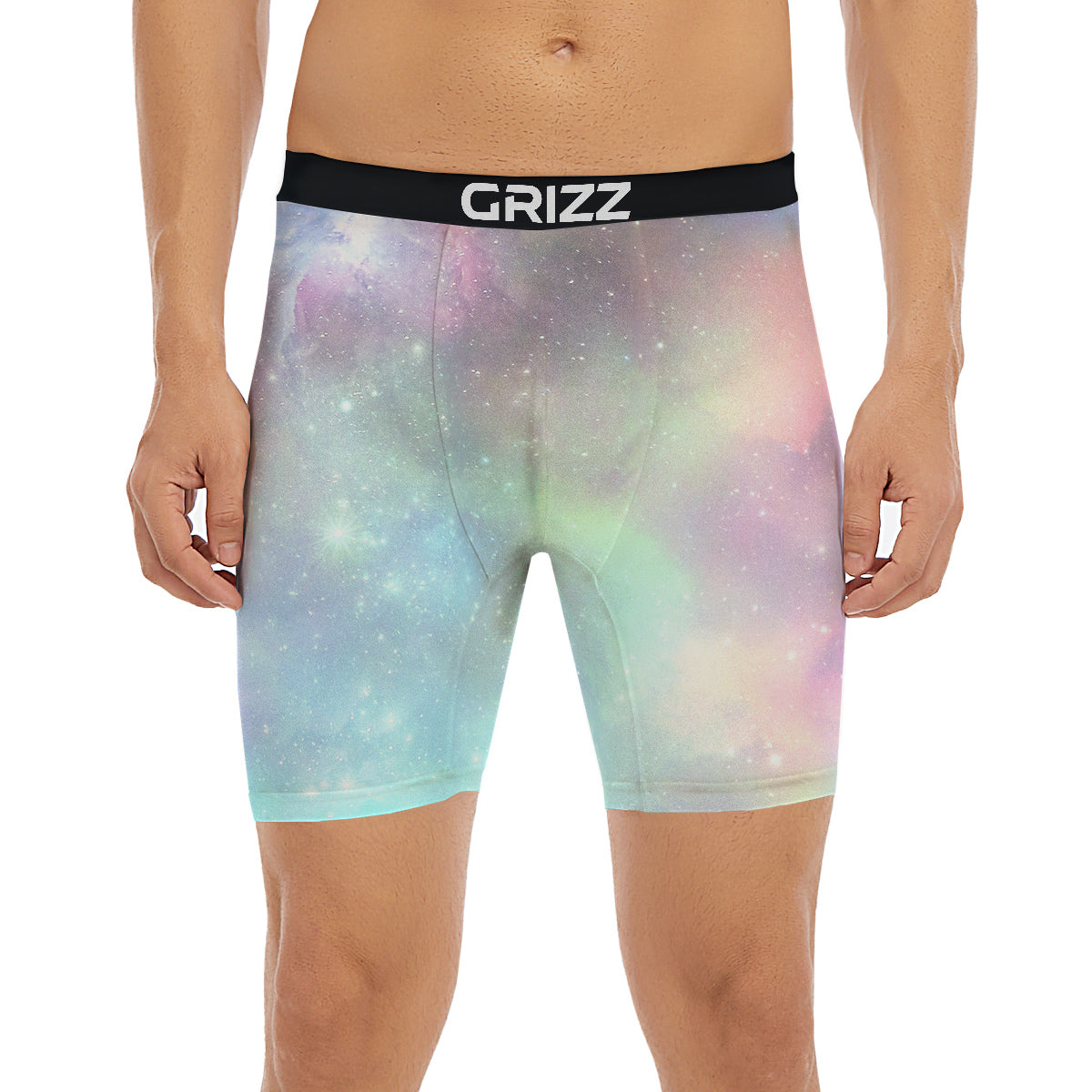 Galaxy Space Colorful Nebula Print Boxer Briefs-grizzshop