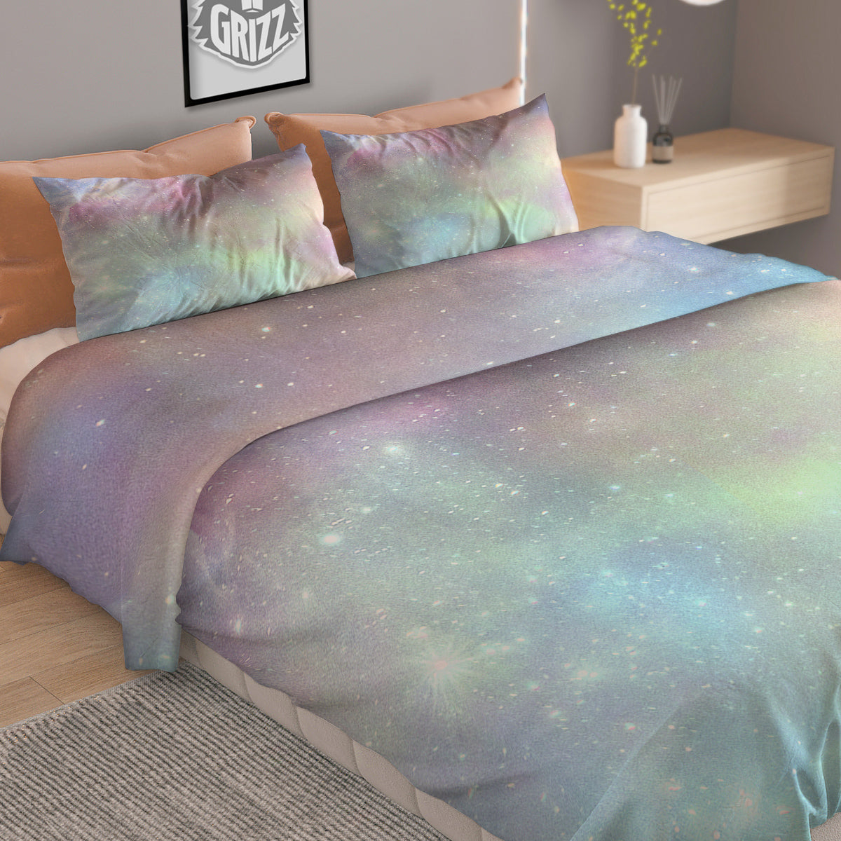 Frog Faces Print Pattern Duvet Cover Bedding Set