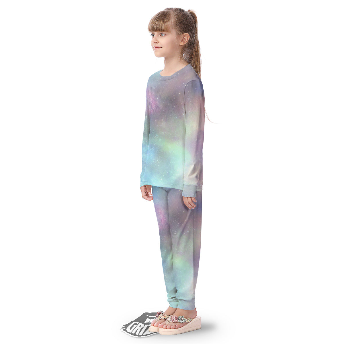 Galaxy Space Colorful Nebula Print Kid's Pajamas-grizzshop