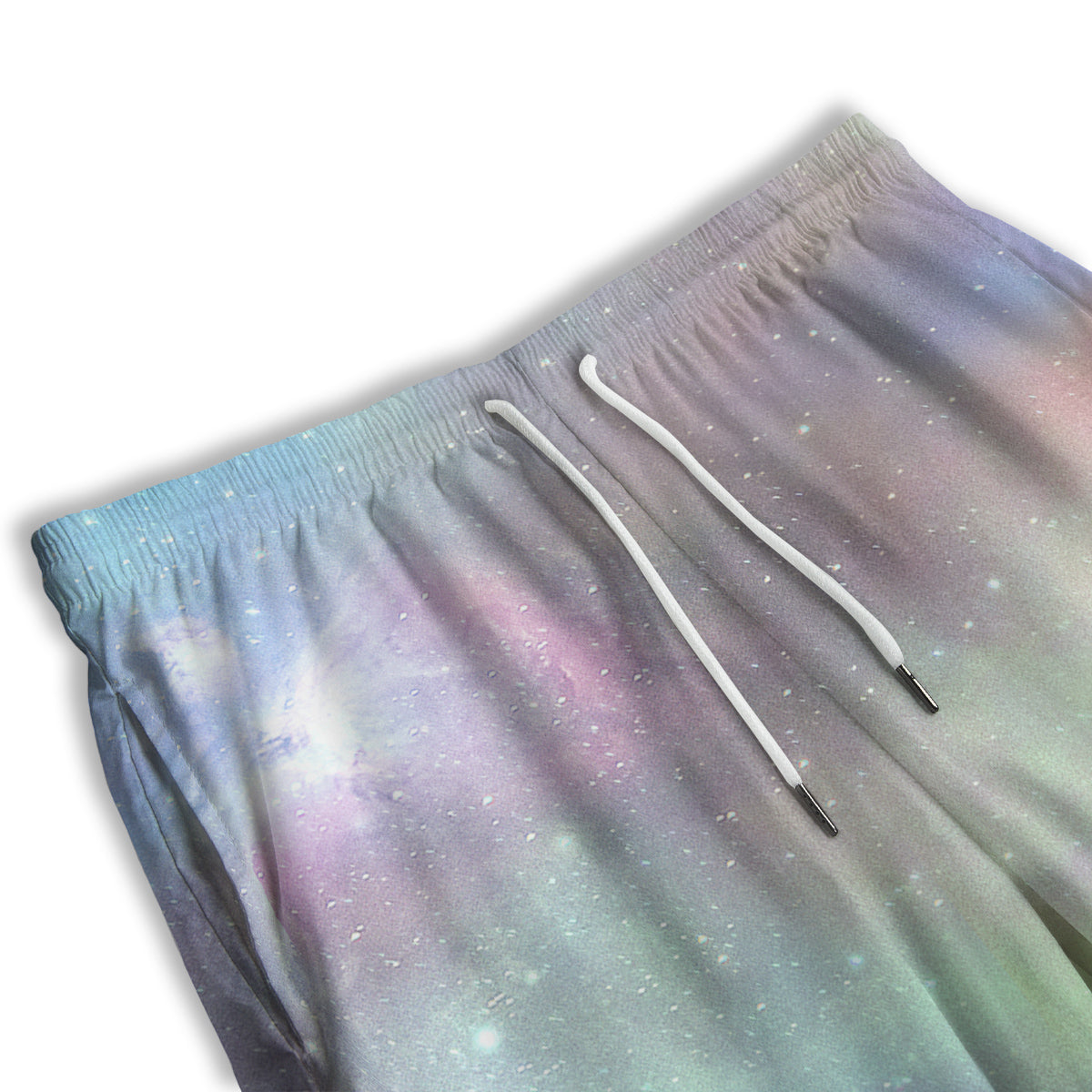 Galaxy Space Colorful Nebula Print Men's Athletic Shorts