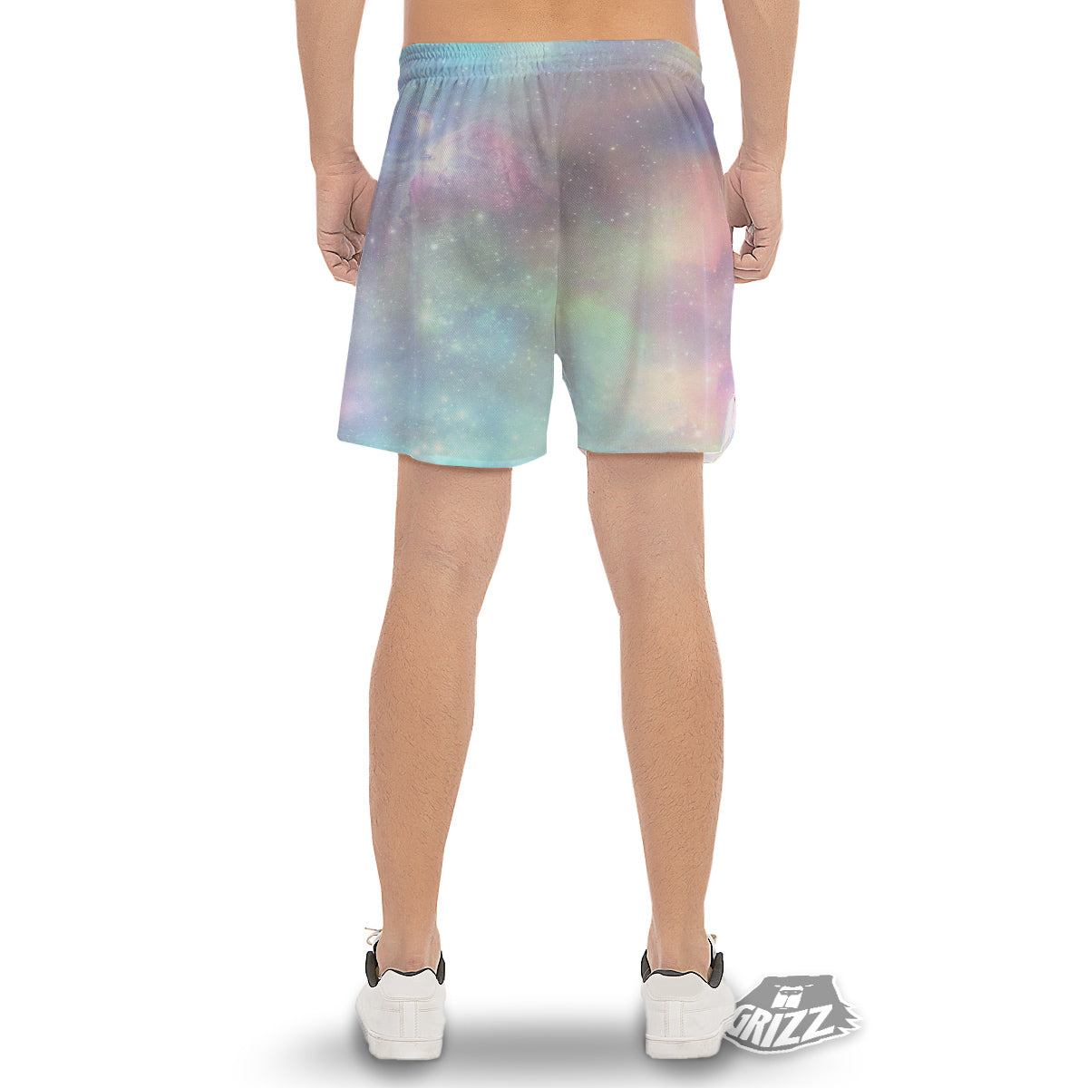 Galaxy Space Colorful Nebula Print Men's Gym Shorts-grizzshop