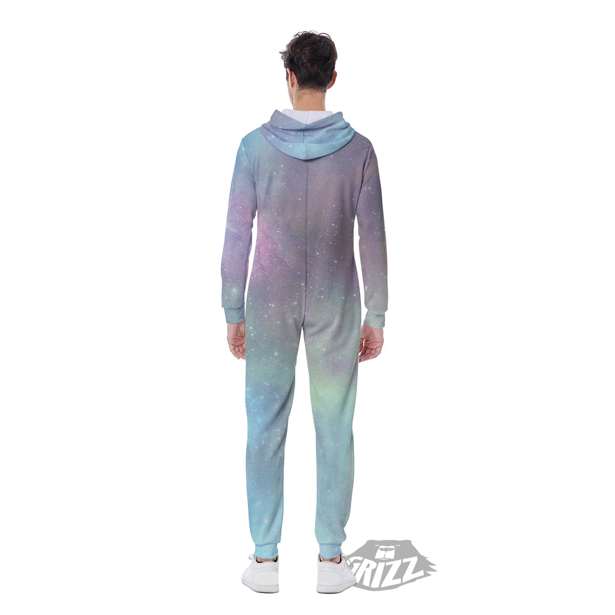 Galaxy Space Colorful Nebula Print Men's Jumpsuit-grizzshop