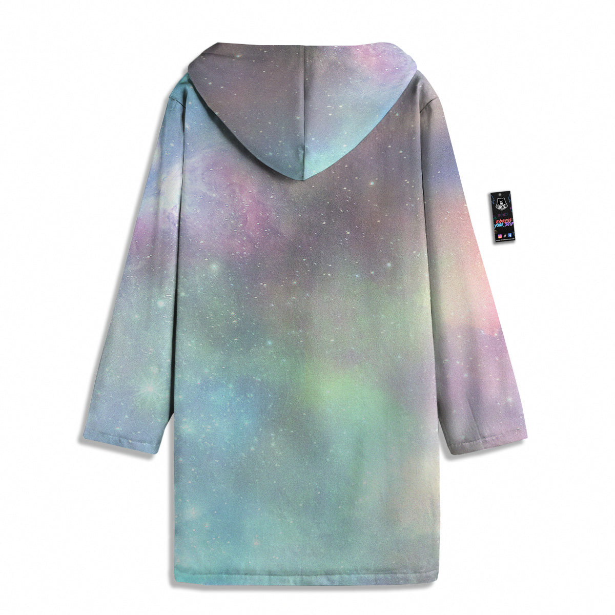 Galaxy Space Colorful Nebula Print Men's Windbreaker Jacket-grizzshop