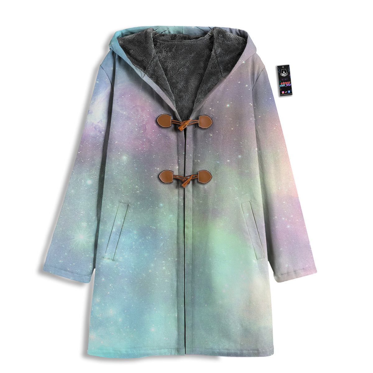 Galaxy Space Colorful Nebula Print Men's Windbreaker Jacket-grizzshop