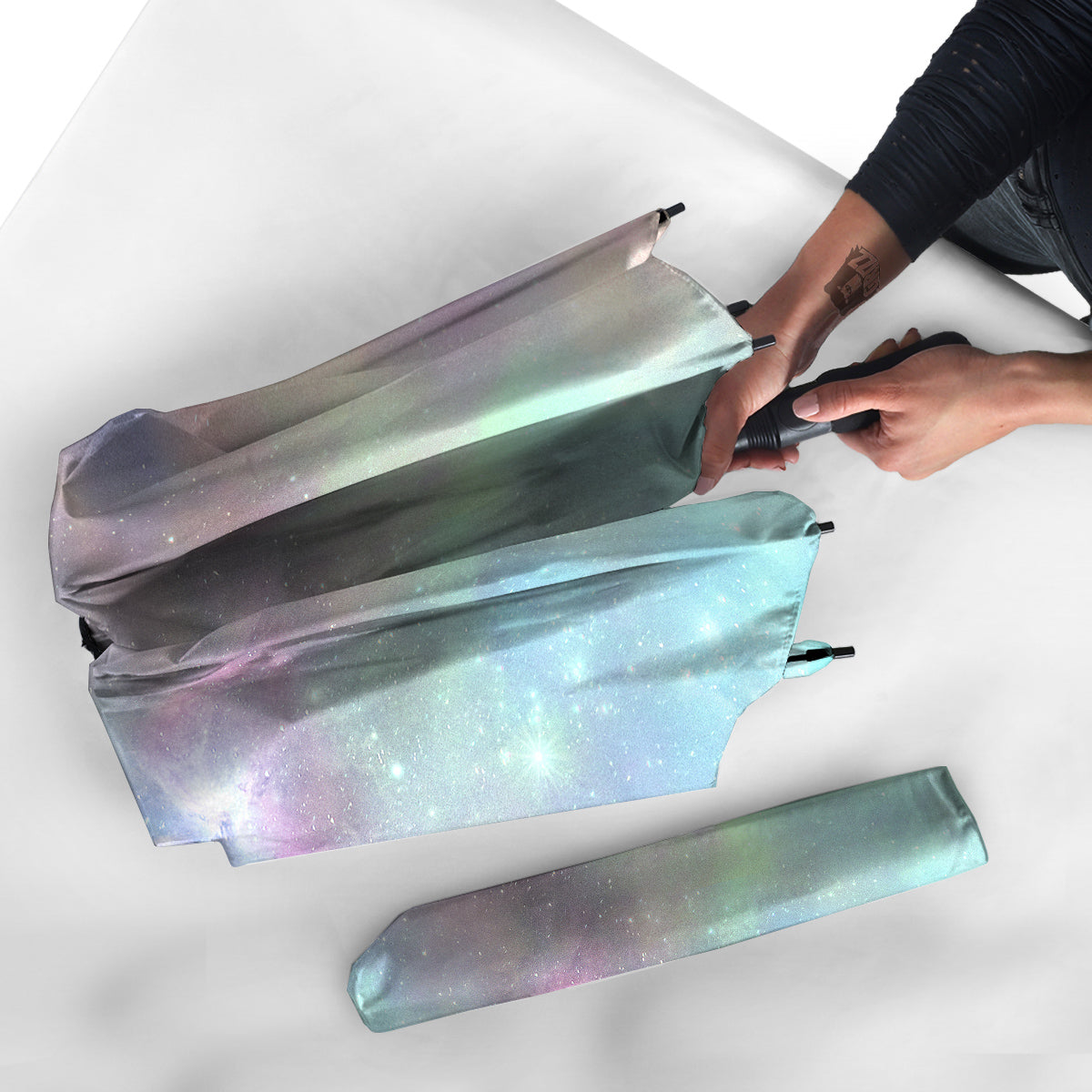 Galaxy Space Colorful Nebula Print Umbrella-grizzshop