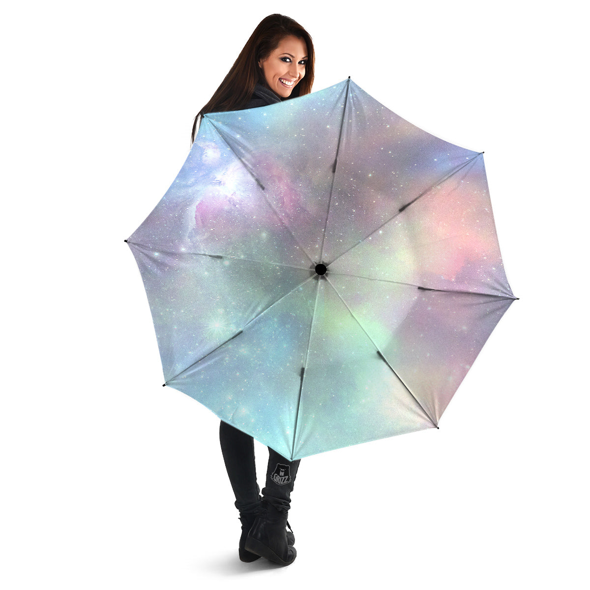 Galaxy Space Colorful Nebula Print Umbrella-grizzshop