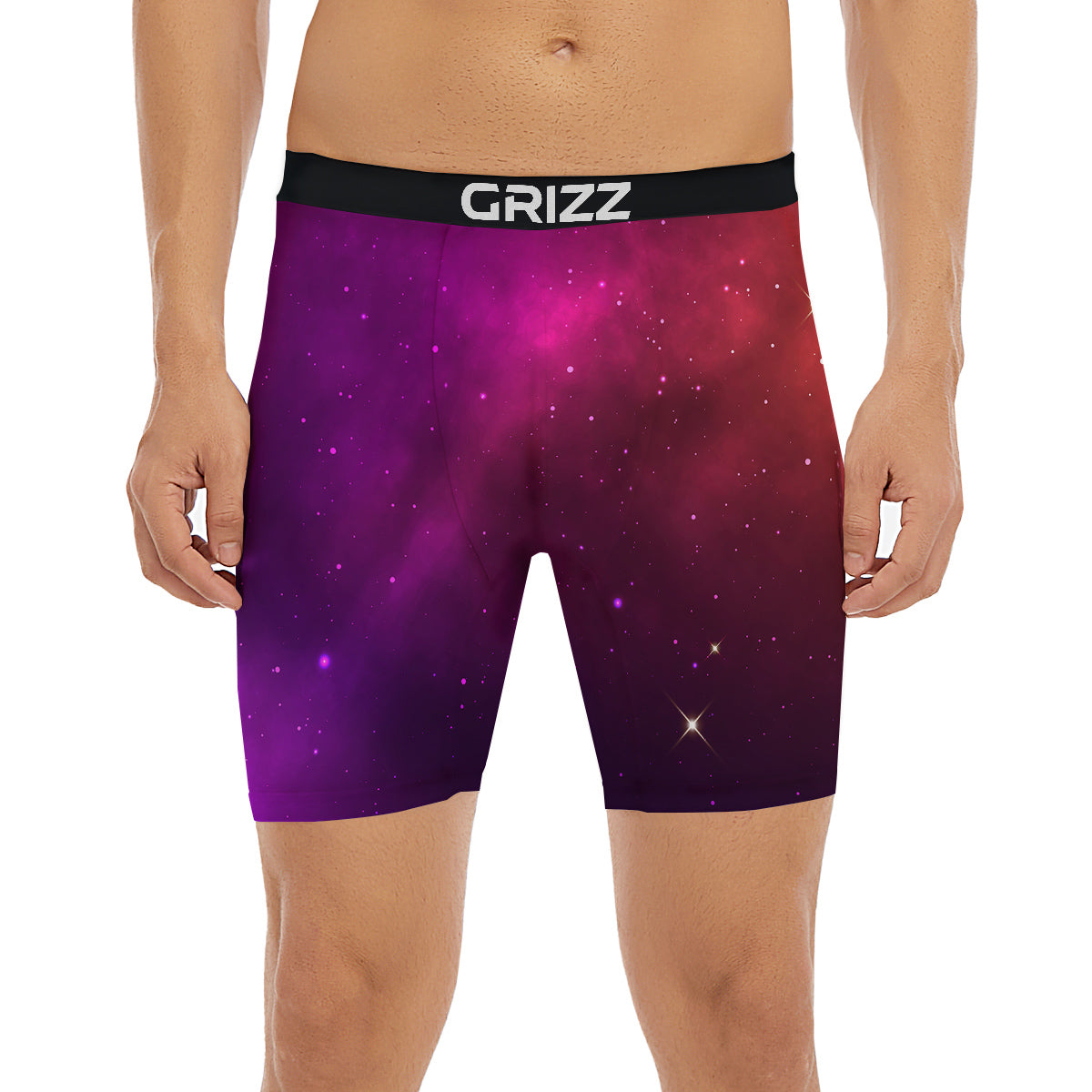 Galaxy Space Colorful Stardust Print Boxer Briefs-grizzshop
