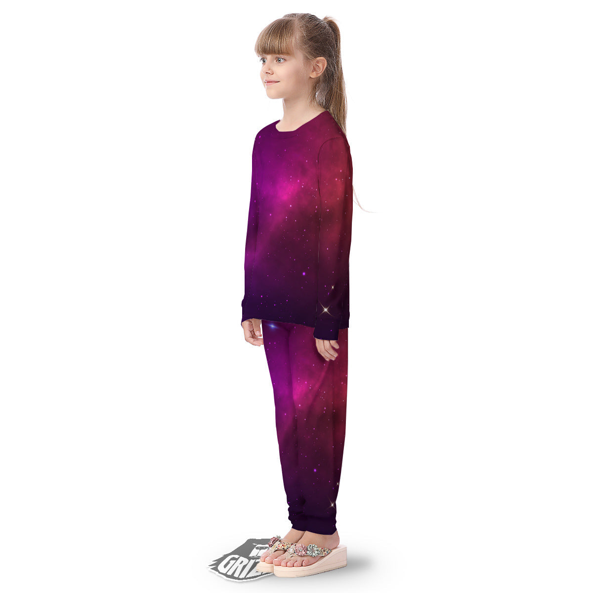 Galaxy Space Colorful Stardust Print Kid's Pajamas-grizzshop