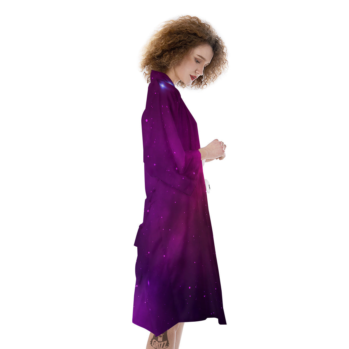 Galaxy Space Colorful Stardust Print Kimono-grizzshop