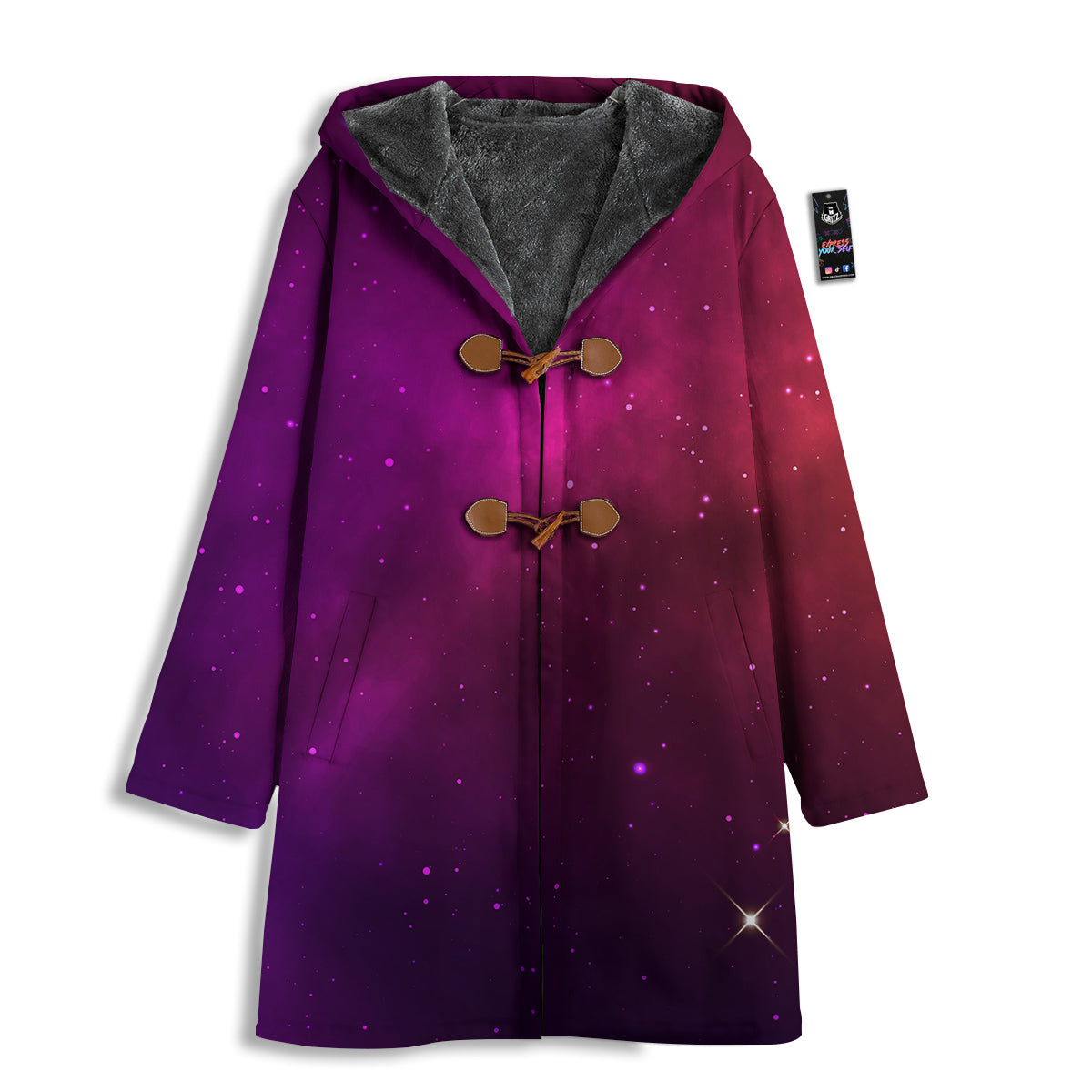 Galaxy Space Colorful Stardust Print Men's Windbreaker Jacket-grizzshop