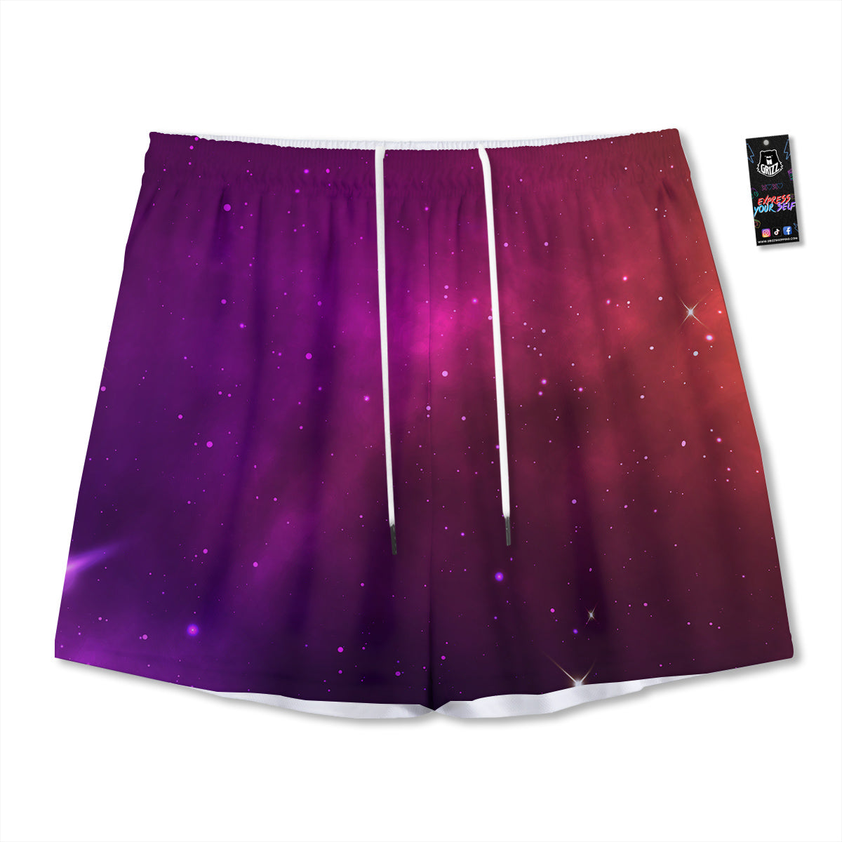 Frozen Leaf Oak Print Mesh Shorts