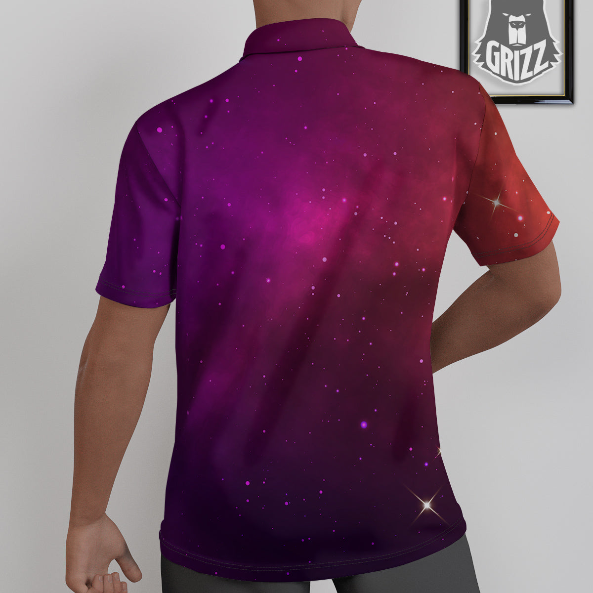 Galaxy Space Colorful Stardust Print Untucked Shirts-grizzshop