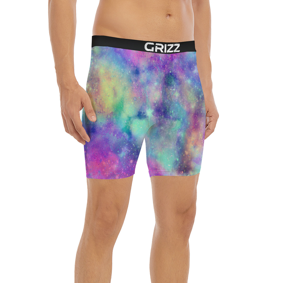 Galaxy Space Colorful Universe Print Boxer Briefs-grizzshop