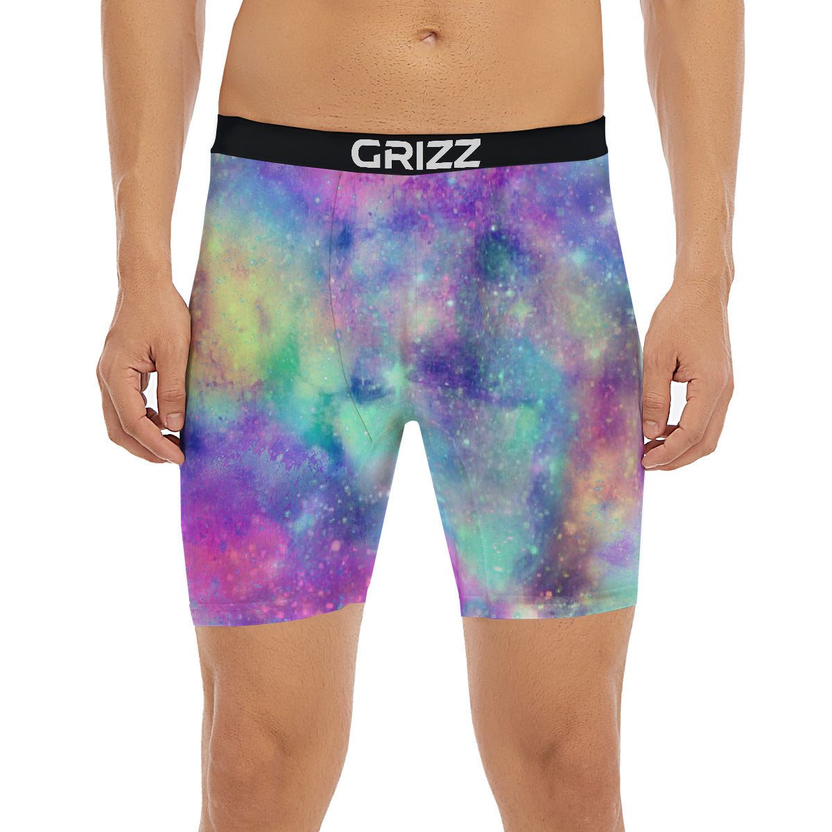 Galaxy Space Colorful Universe Print Boxer Briefs-grizzshop
