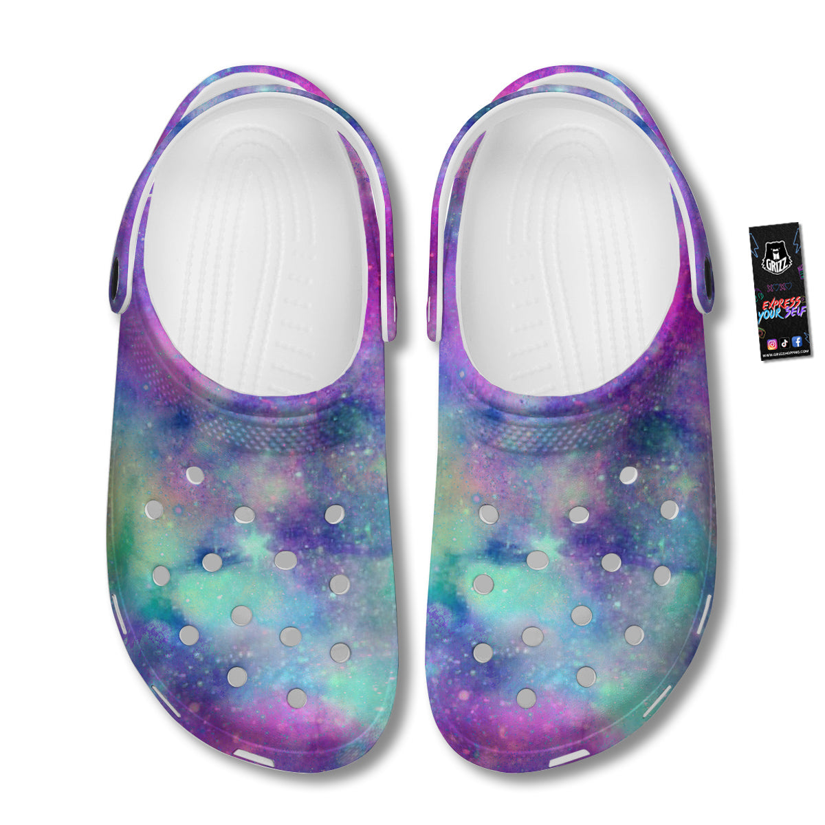 Galaxy Space Colorful Universe Print Clog-grizzshop