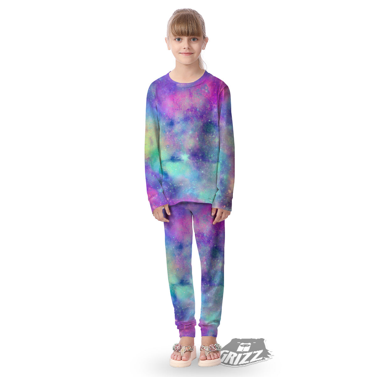 Galaxy Space Colorful Universe Print Kid's Pajamas-grizzshop