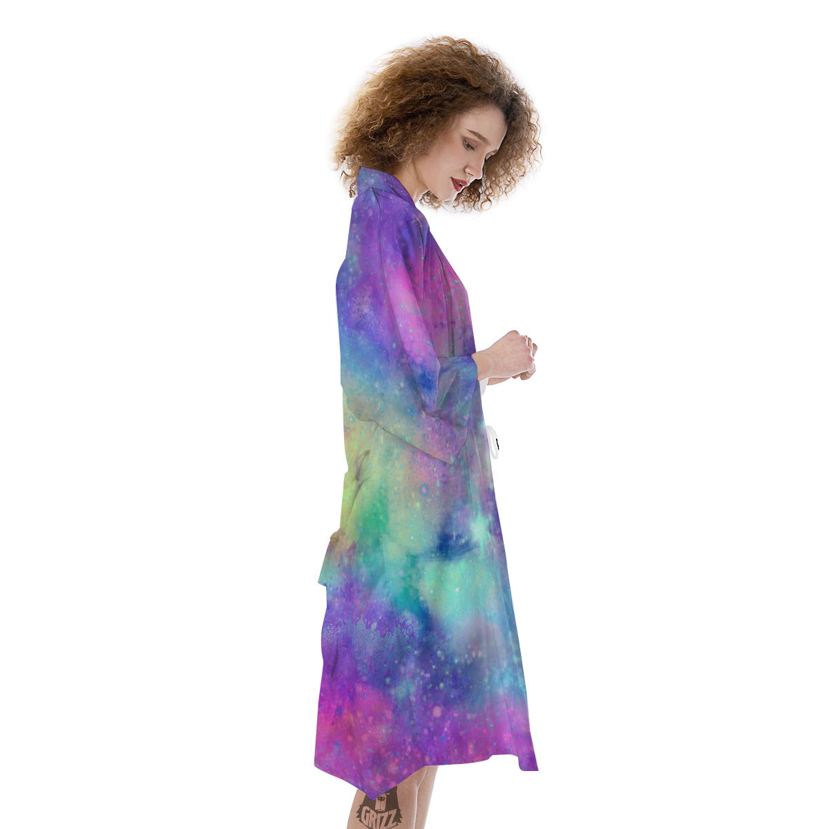Galaxy Space Colorful Universe Print Kimono-grizzshop