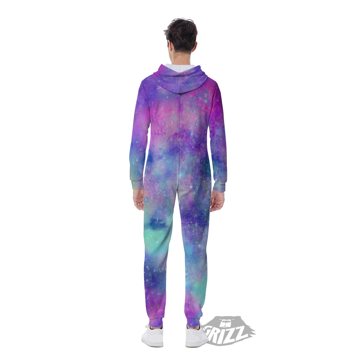 Galaxy Space Colorful Universe Print Men's Jumpsuit-grizzshop