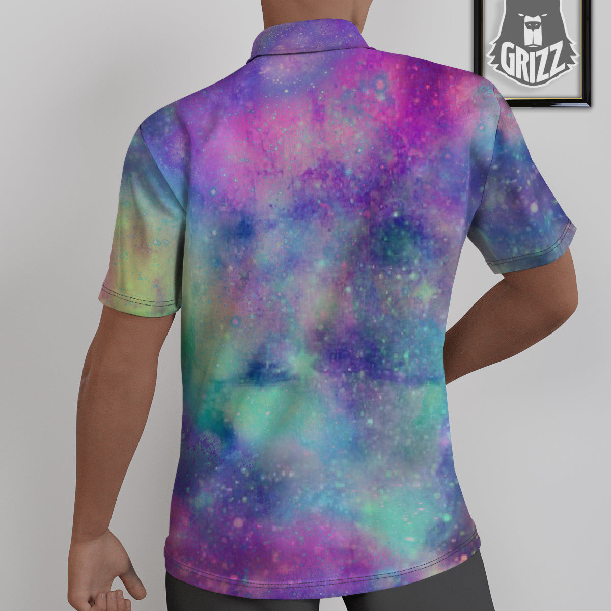 Galaxy Space Colorful Universe Print Untucked Shirts-grizzshop