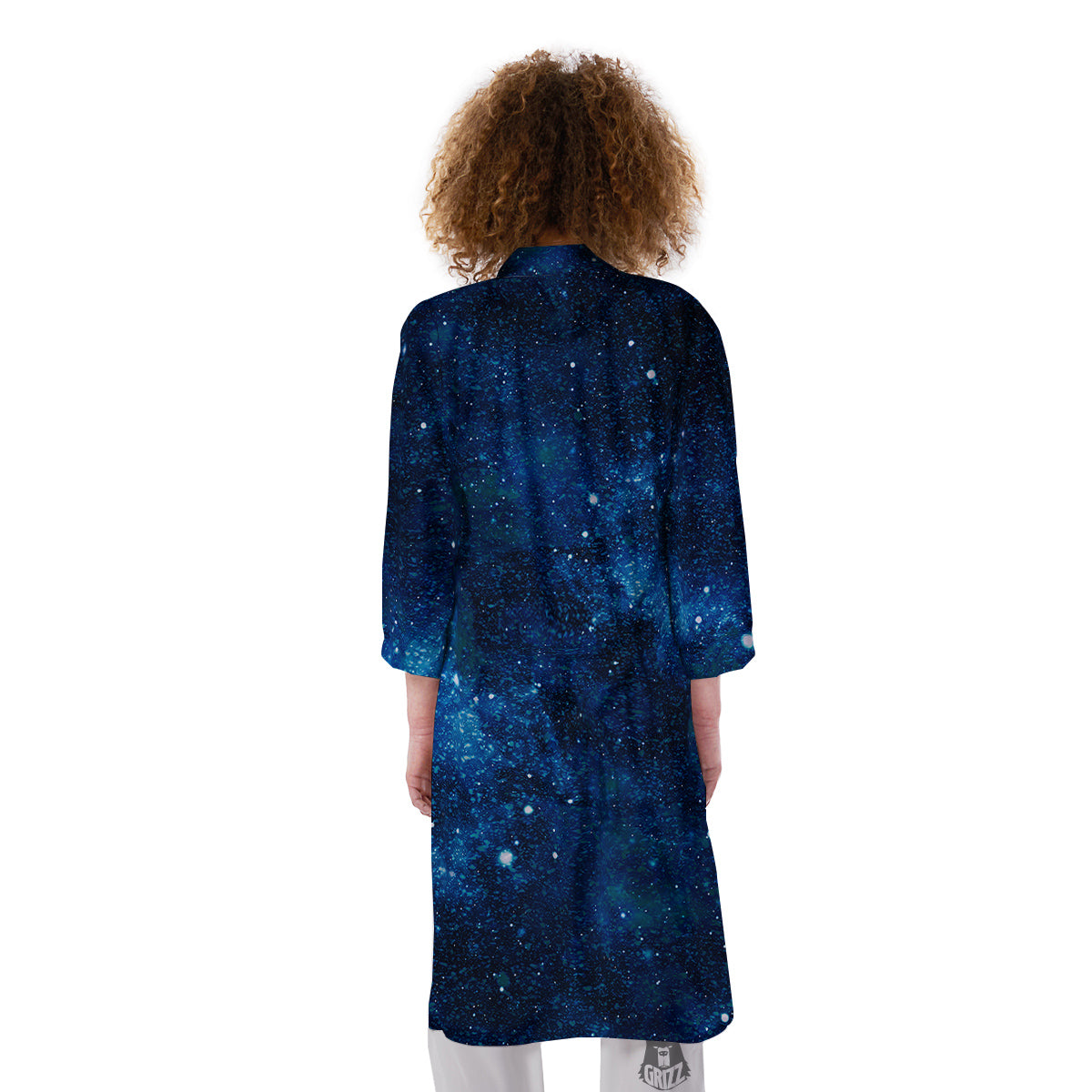 Galaxy Space Dark Blue Print Kimono-grizzshop