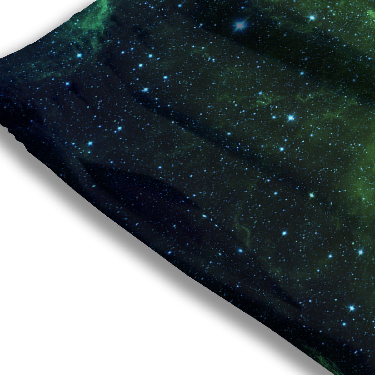 Galaxy Space Dark Green Print Mesh Shorts