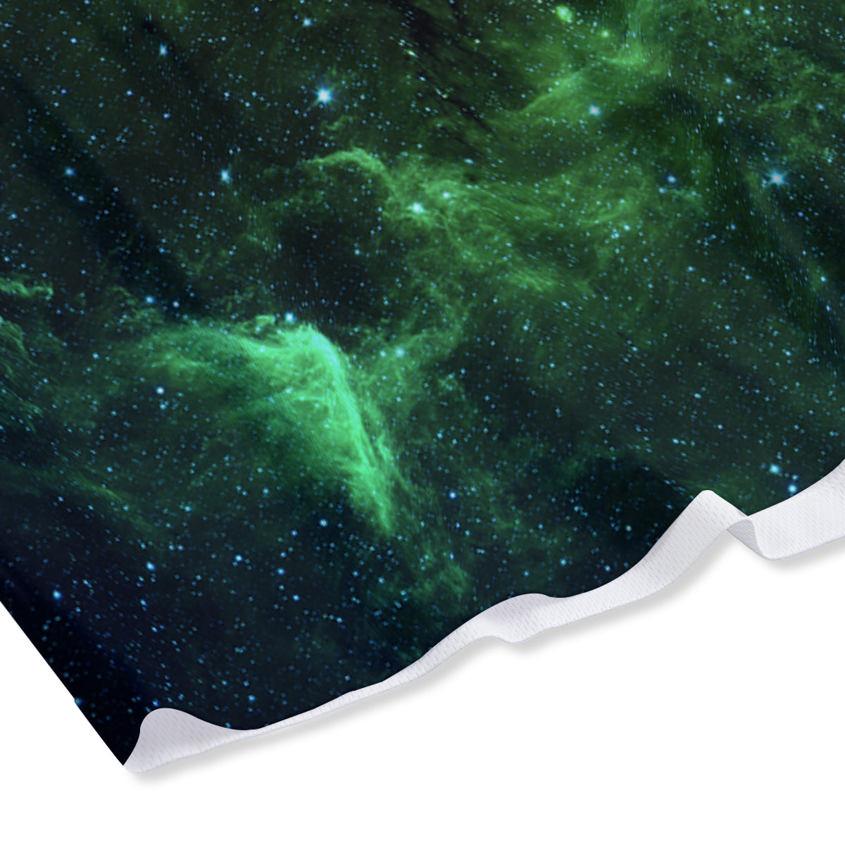 Galaxy Space Dark Green Print Mesh Shorts