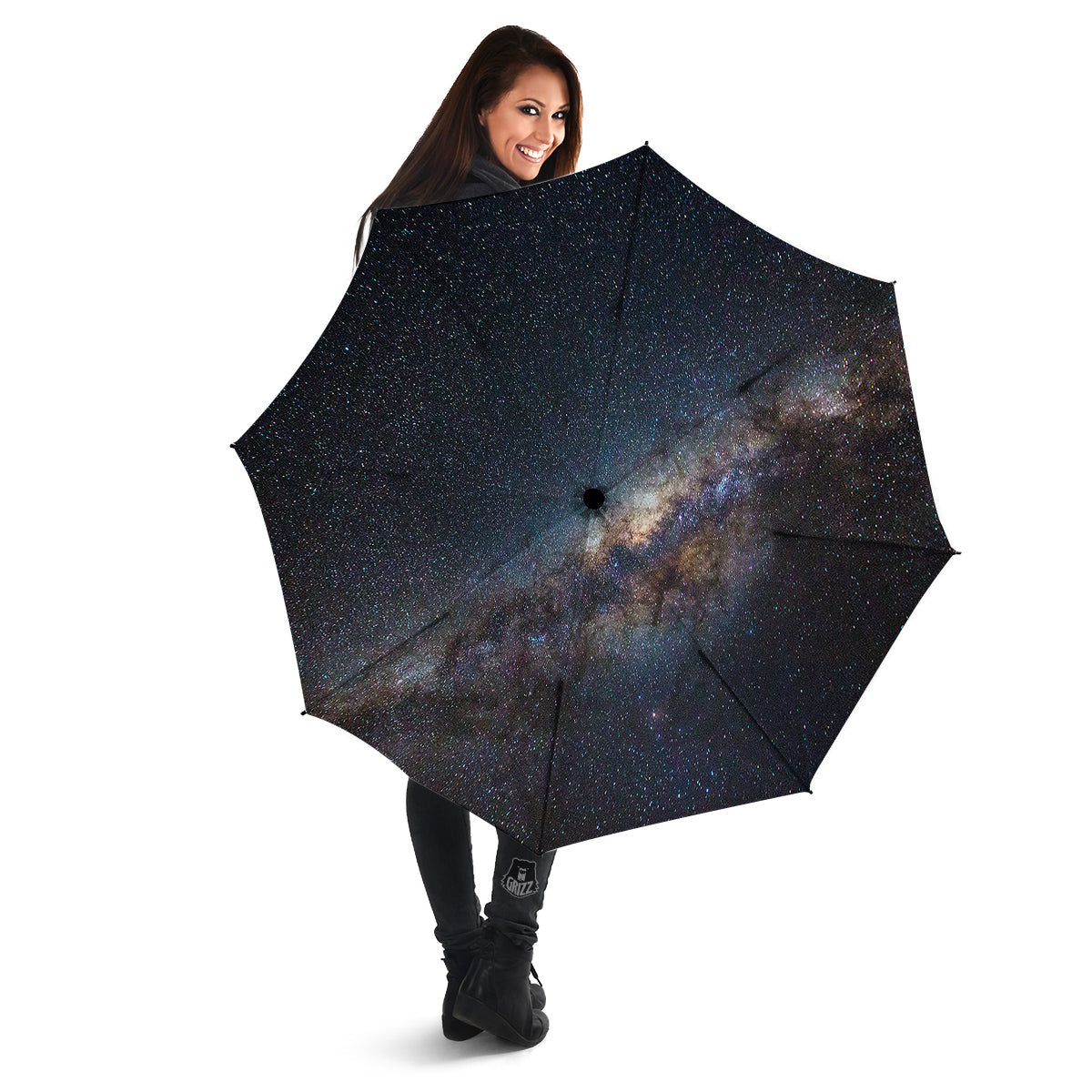Galaxy Space Dark Milky Way Print Umbrella-grizzshop