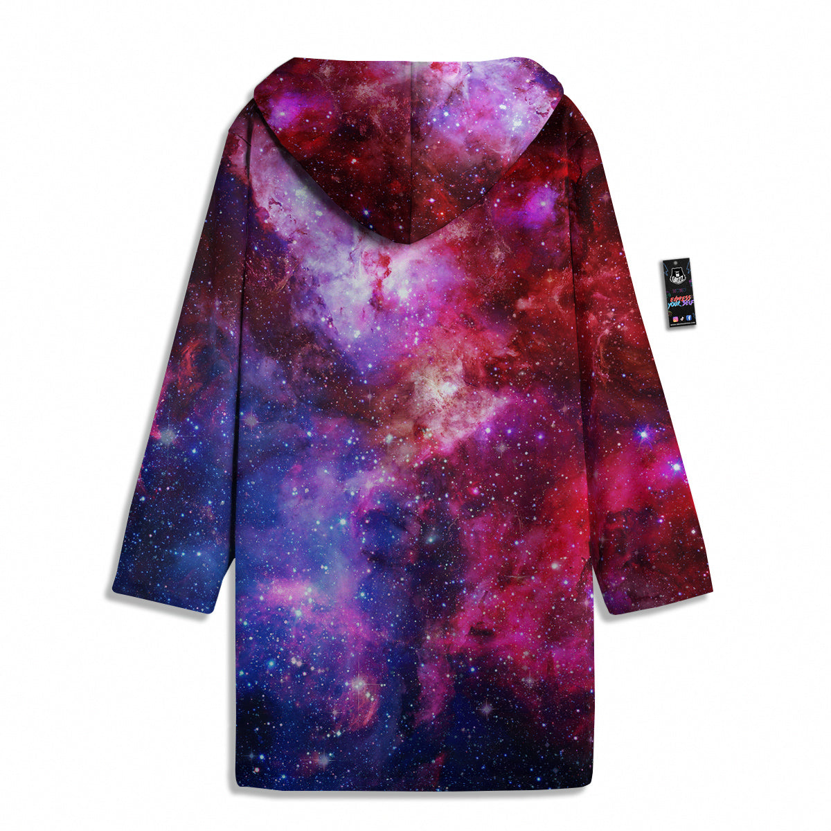 Galaxy Space Dark Purple Cosmos Print Men's Windbreaker Jacket-grizzshop