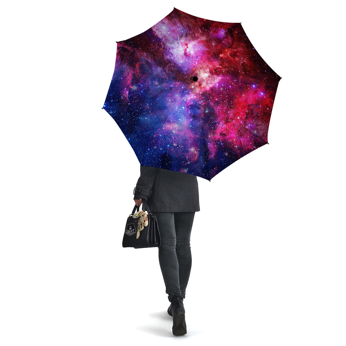 Galaxy Space Dark Purple Cosmos Print Umbrella-grizzshop