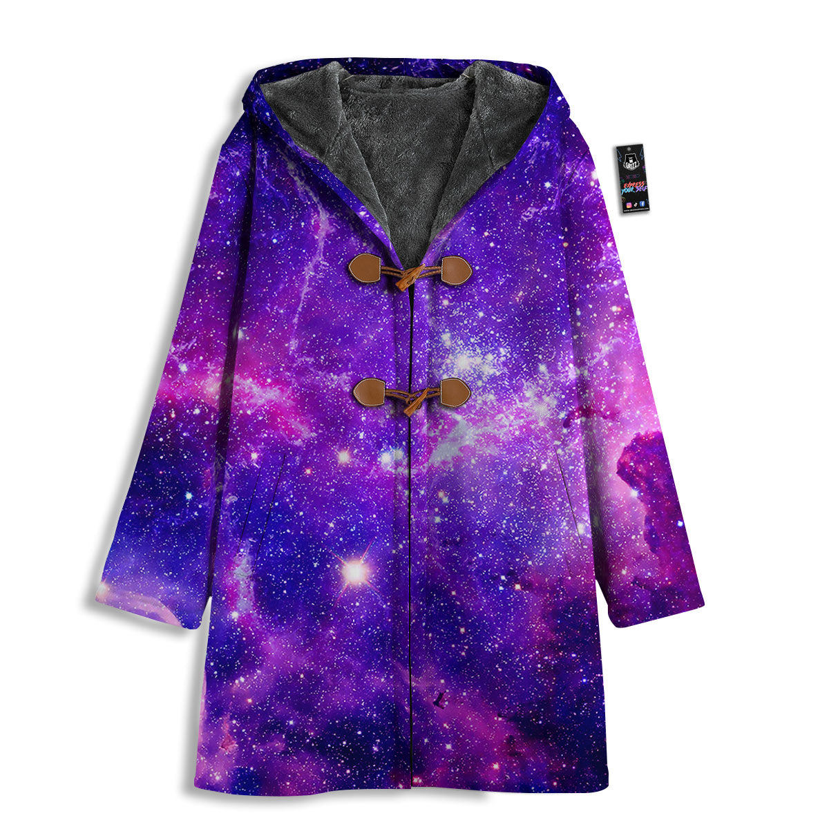 Galaxy Space Dark Purple Universe Print Men's Windbreaker Jacket-grizzshop