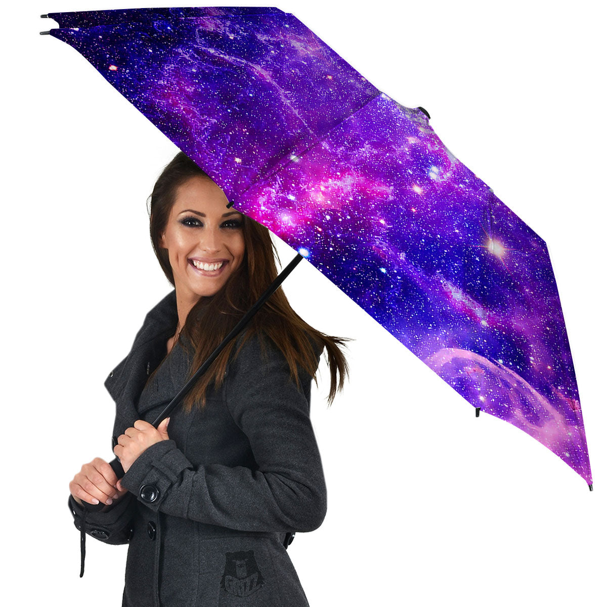 Galaxy Space Dark Purple Universe Print Umbrella-grizzshop
