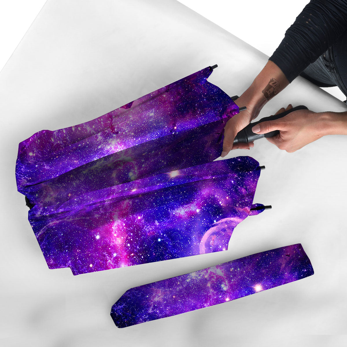 Galaxy Space Dark Purple Universe Print Umbrella-grizzshop