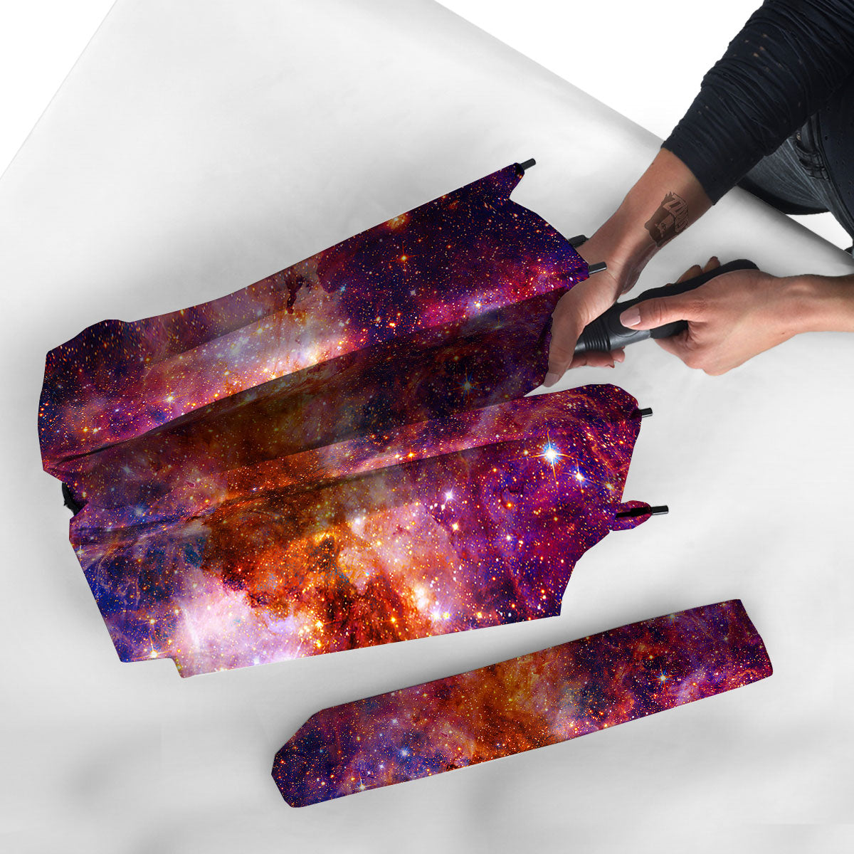 Galaxy Space Fiery Nebula Universe Print Umbrella-grizzshop