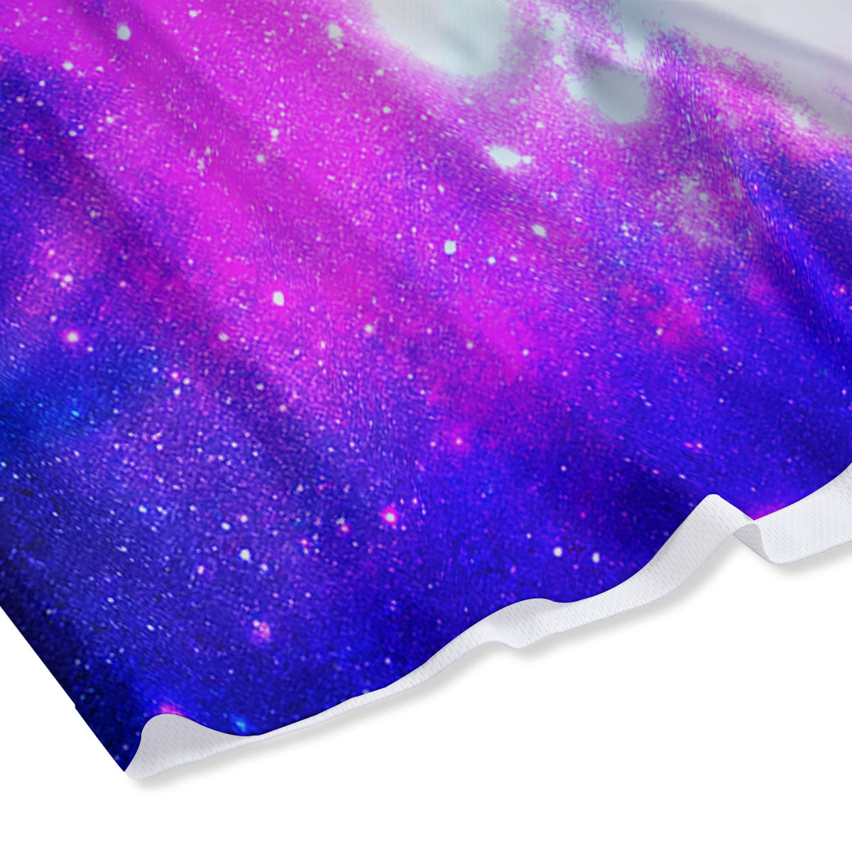 Galaxy Space Purple Bursting Print Mesh Shorts