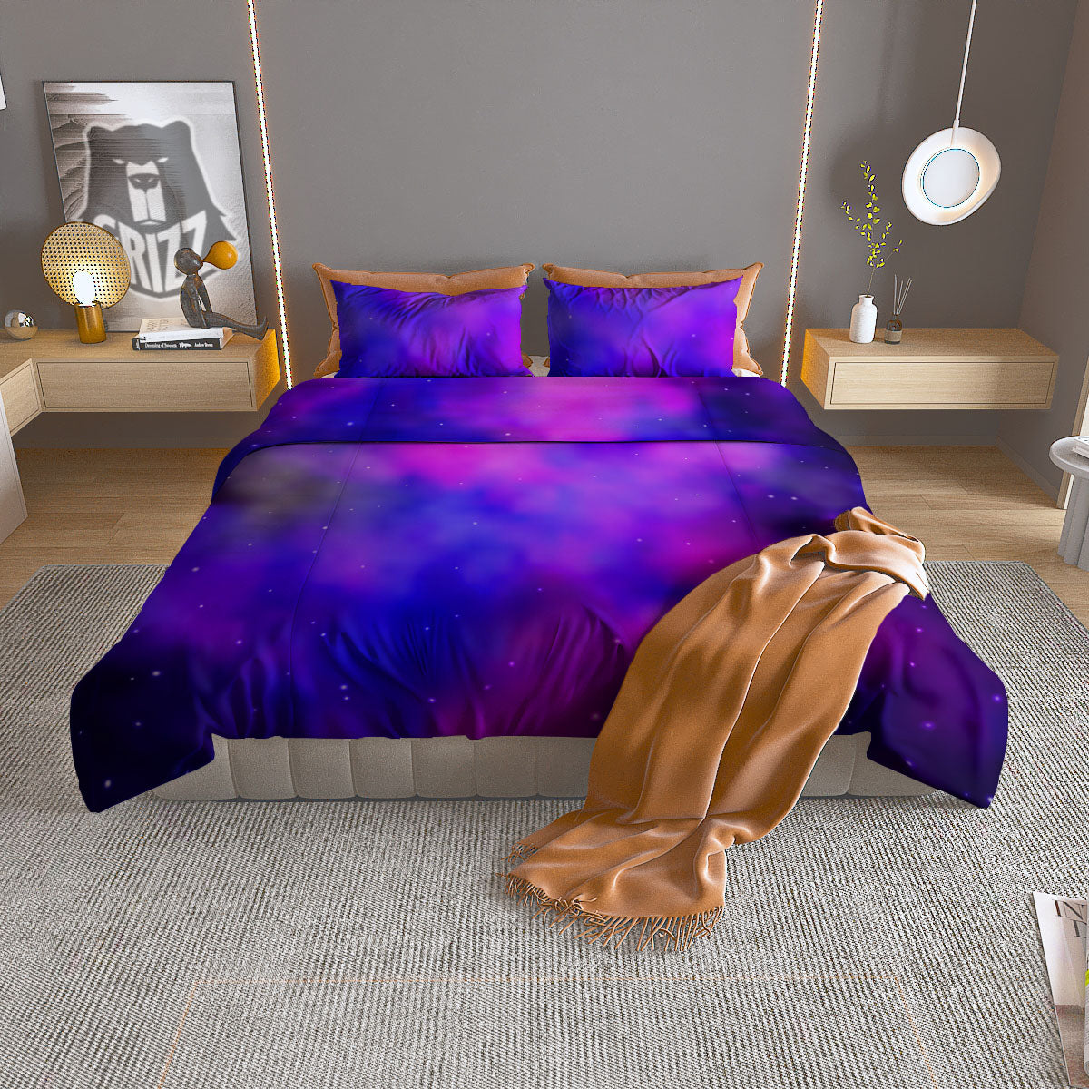 Frangipani Yellow Print Pattern Duvet Cover Bedding Set