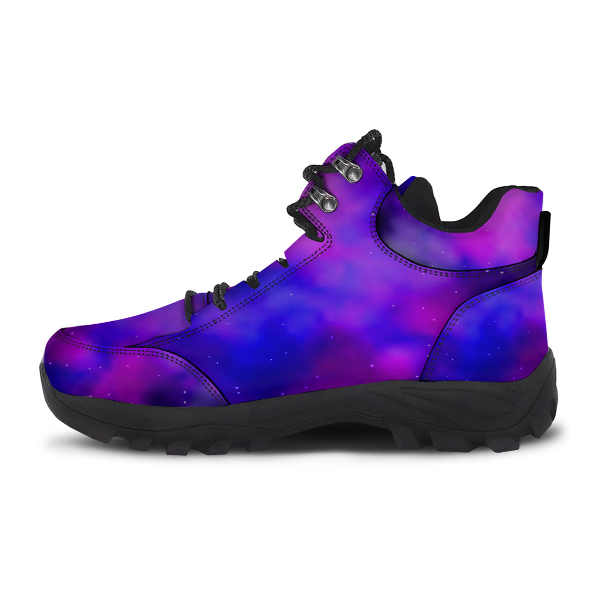 Galaxy Space Purple Nebula Cloud Print Hiking Shoes-grizzshop