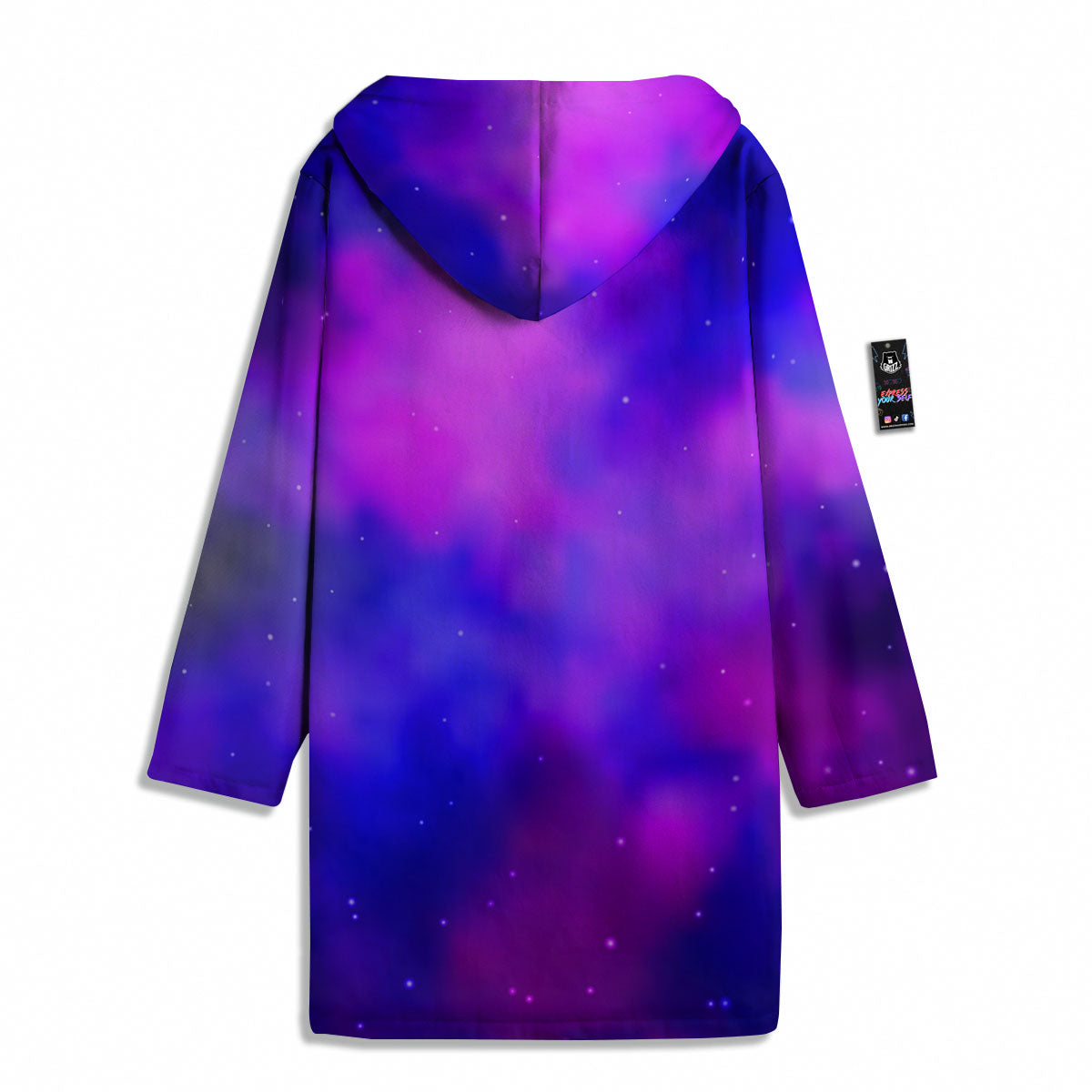 Galaxy Space Purple Nebula Cloud Print Men's Windbreaker Jacket-grizzshop