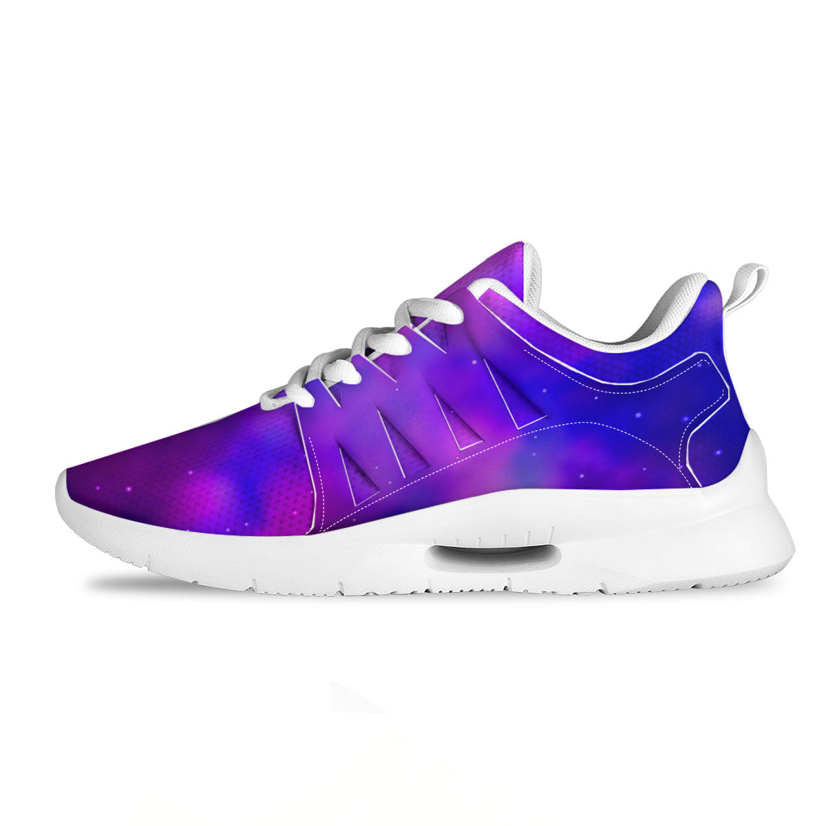 Galaxy Space Purple Nebula Cloud Print Tennis Shoes-grizzshop