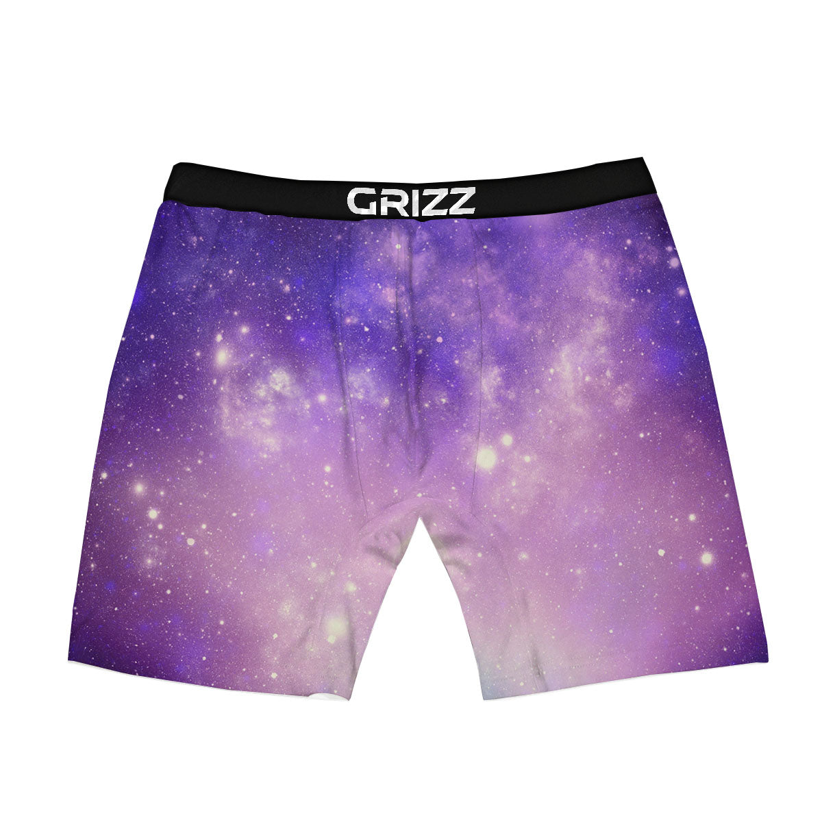 Galaxy Space Purple Stardust Cloud Print Boxer Briefs-grizzshop