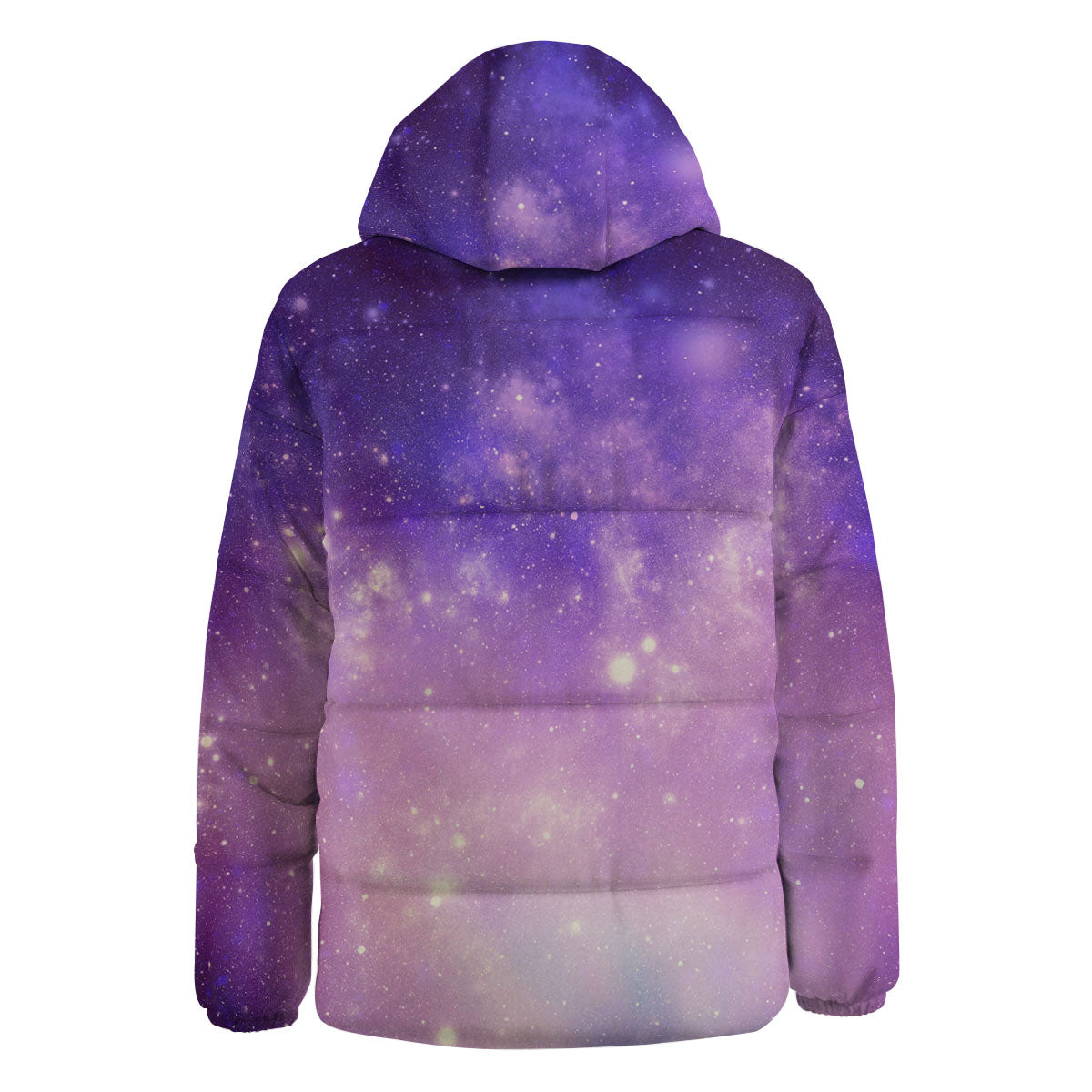 Galaxy Space Purple Stardust Cloud Print Down Jacket-grizzshop