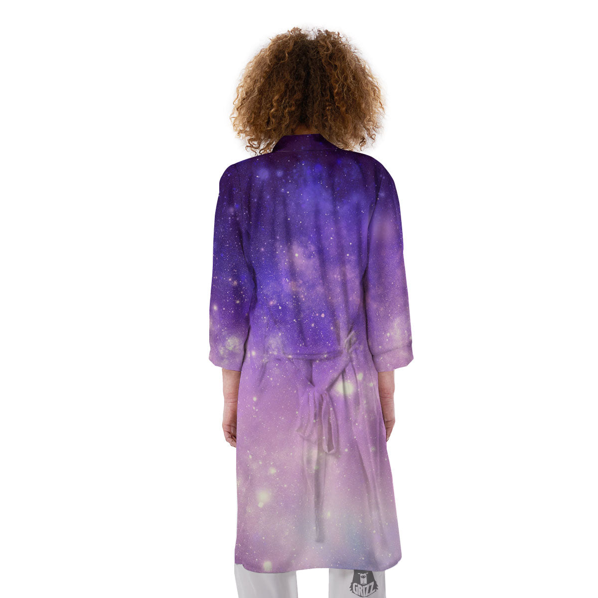 Galaxy Space Purple Stardust Cloud Print Kimono-grizzshop