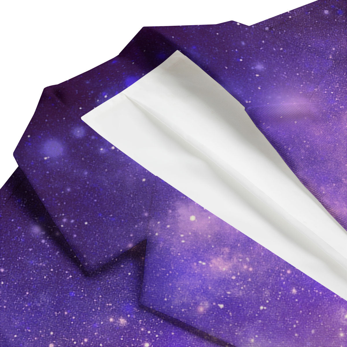 Galaxy Space Purple Stardust Cloud Print Men's Blazer-grizzshop